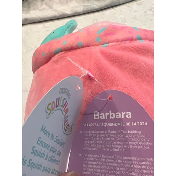 Squishmallows Barbara the Easter Peeps Drink 11” NWT - Picture 8 of 8